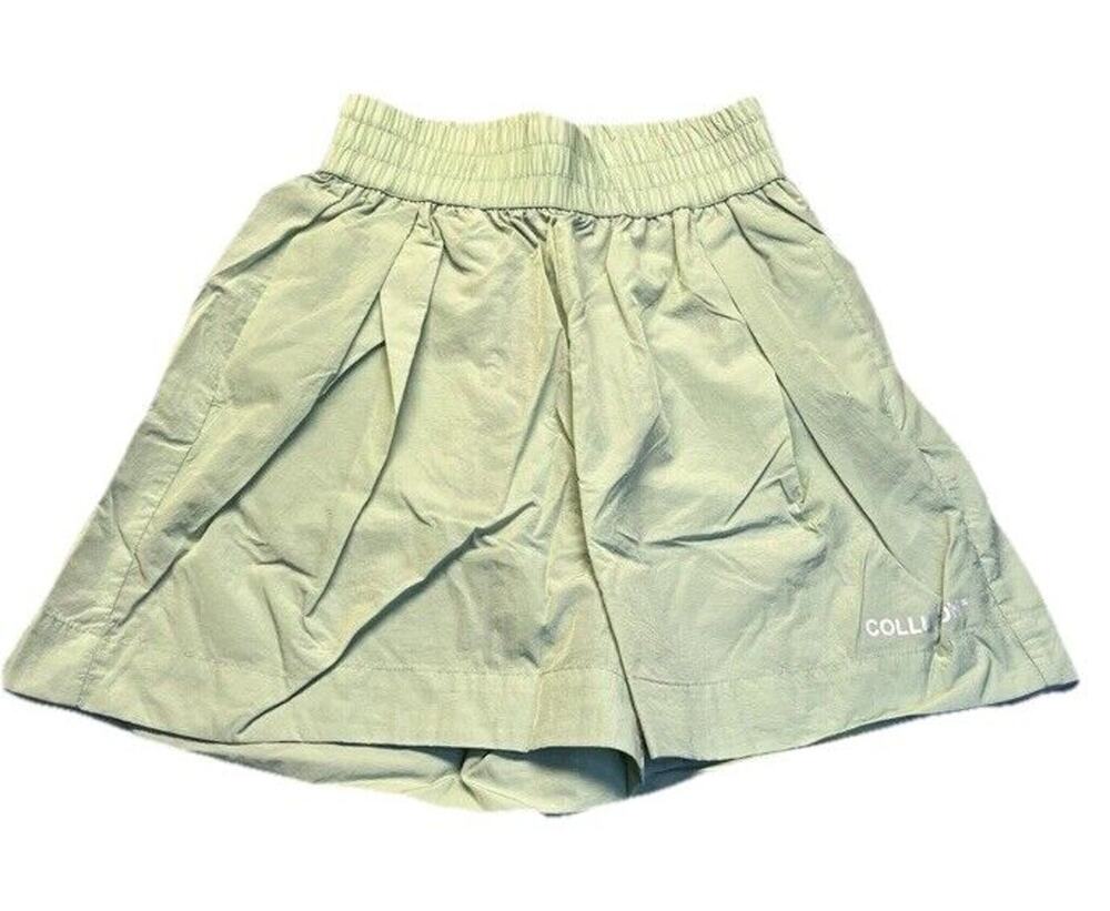 ASOS Women’s Sage Green Collusion Crinkle Nylon Shorts Elastic Waist Size 2 NEW